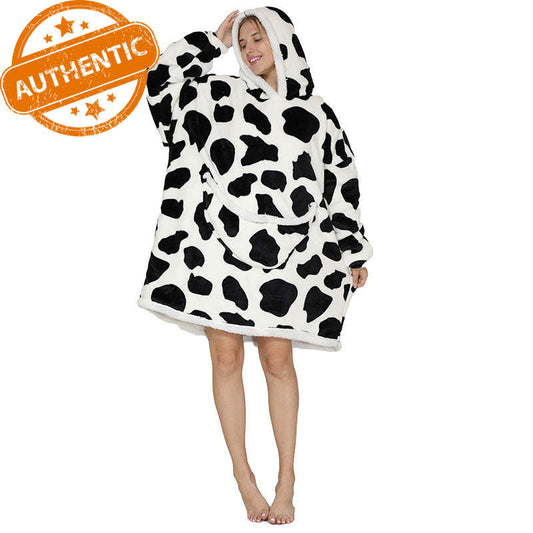 Cross Border Slacker blanket lamb pullover flannel hoodie TV TV blanket hooded Slacker outdoor thermal pajamas